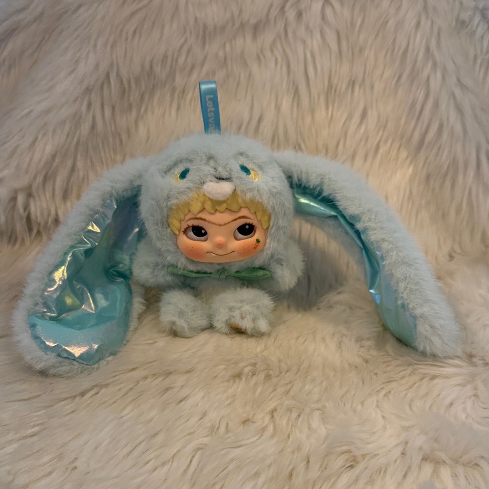Waikiki Blue Plush Bunny Action Figure Blind Box Collection Toys